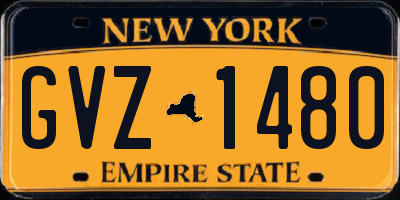 NY license plate GVZ1480