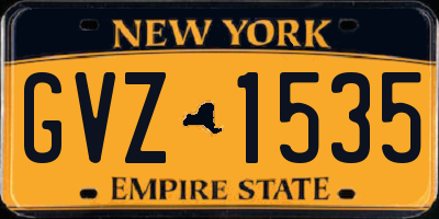 NY license plate GVZ1535
