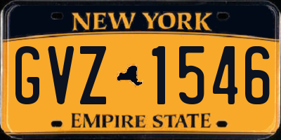 NY license plate GVZ1546