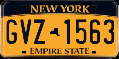 NY license plate GVZ1563