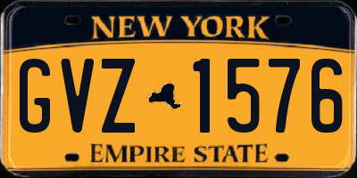 NY license plate GVZ1576