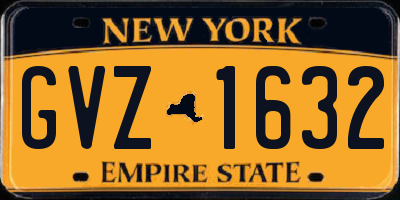 NY license plate GVZ1632