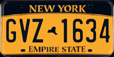 NY license plate GVZ1634