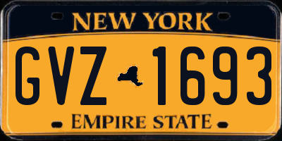 NY license plate GVZ1693