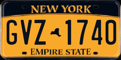 NY license plate GVZ1740