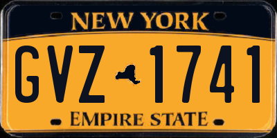 NY license plate GVZ1741