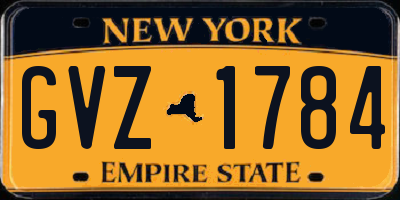 NY license plate GVZ1784