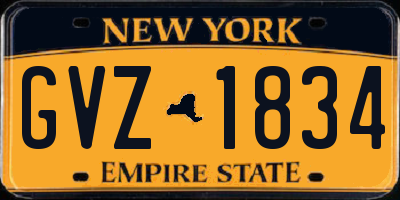 NY license plate GVZ1834