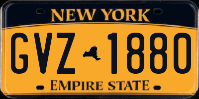 NY license plate GVZ1880