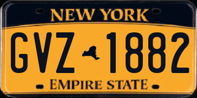 NY license plate GVZ1882