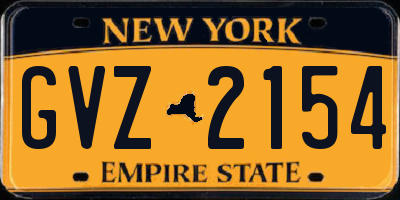 NY license plate GVZ2154