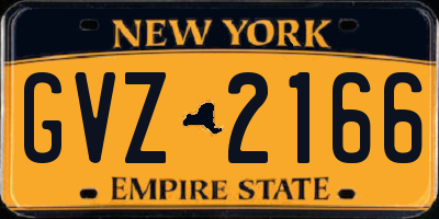 NY license plate GVZ2166
