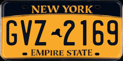 NY license plate GVZ2169