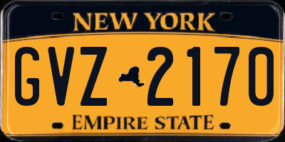 NY license plate GVZ2170