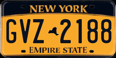 NY license plate GVZ2188