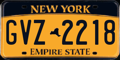 NY license plate GVZ2218