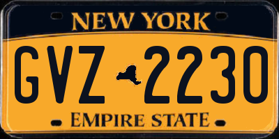 NY license plate GVZ2230