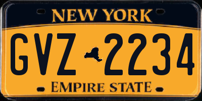 NY license plate GVZ2234
