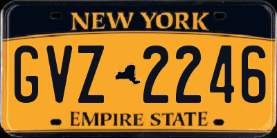 NY license plate GVZ2246