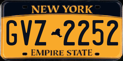 NY license plate GVZ2252