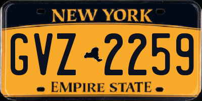 NY license plate GVZ2259