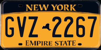 NY license plate GVZ2267