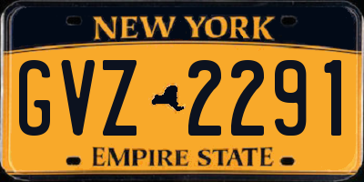 NY license plate GVZ2291