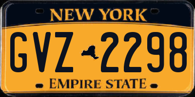 NY license plate GVZ2298