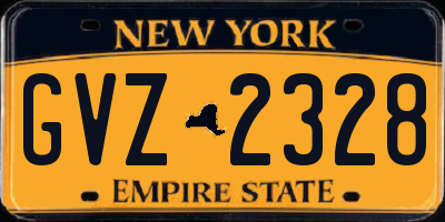 NY license plate GVZ2328