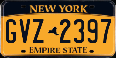 NY license plate GVZ2397