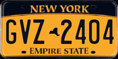 NY license plate GVZ2404