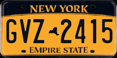 NY license plate GVZ2415