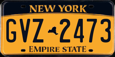 NY license plate GVZ2473