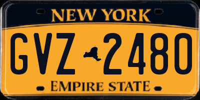 NY license plate GVZ2480