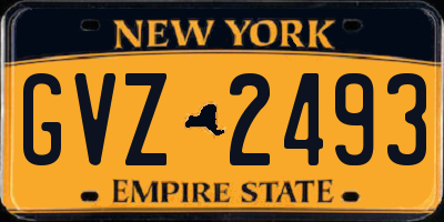 NY license plate GVZ2493