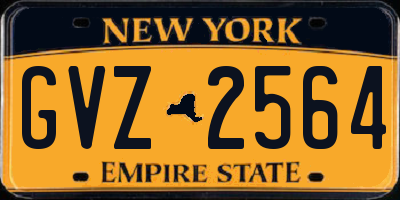 NY license plate GVZ2564