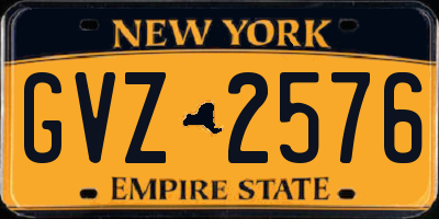 NY license plate GVZ2576