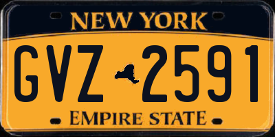 NY license plate GVZ2591