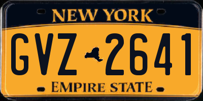 NY license plate GVZ2641