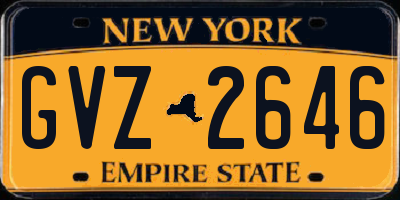 NY license plate GVZ2646