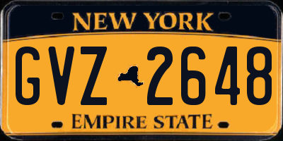 NY license plate GVZ2648