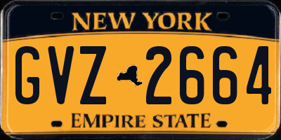 NY license plate GVZ2664
