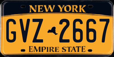 NY license plate GVZ2667