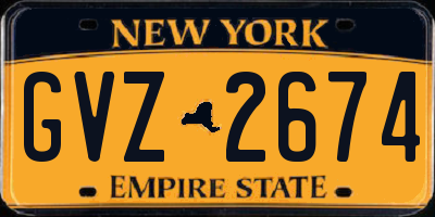 NY license plate GVZ2674
