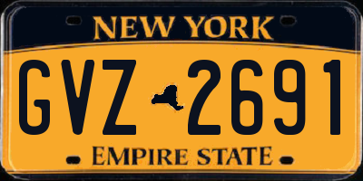 NY license plate GVZ2691
