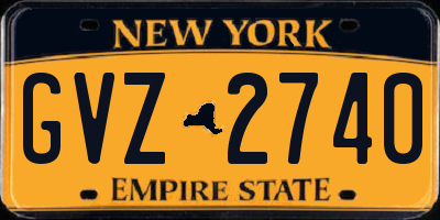 NY license plate GVZ2740