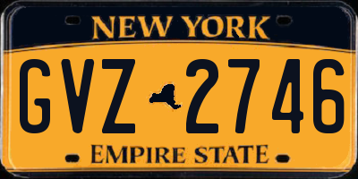 NY license plate GVZ2746