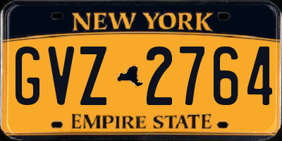 NY license plate GVZ2764