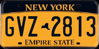 NY license plate GVZ2813