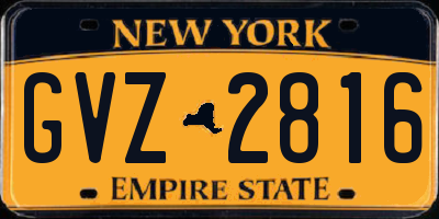 NY license plate GVZ2816
